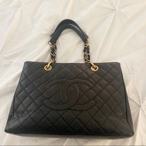 Chanel GST Black and Gold Tote
